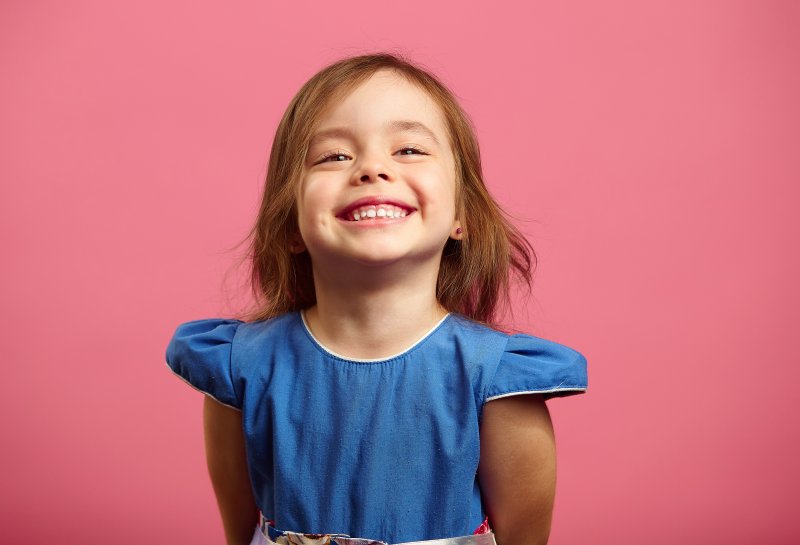 Kid shows her pretty smile